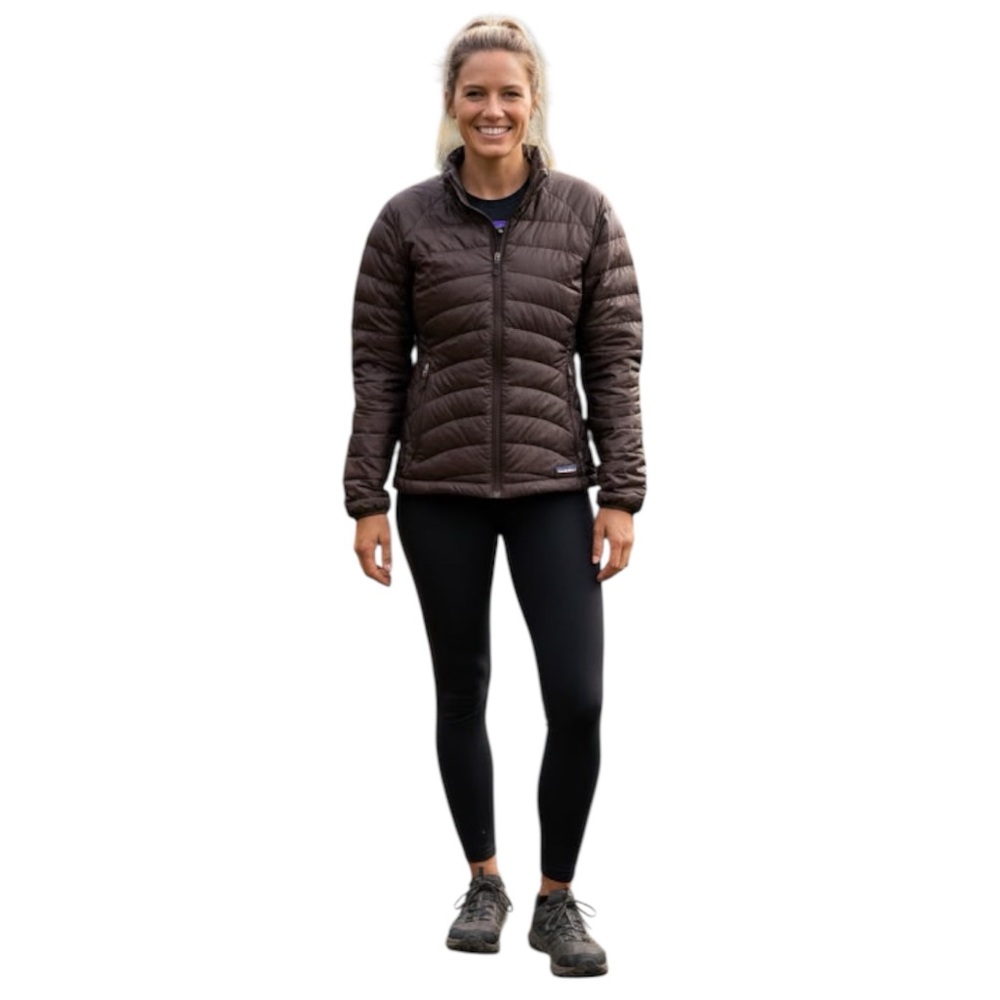 Patagonia Goose Down Sweater Puffer Jacket Packable Lightweight Zip Pockets Coat